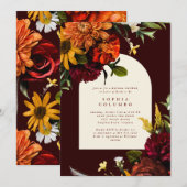 Fall Sunset Dark Moody Romantic Bridal Shower  Kaart (Voorkant / Achterkant)