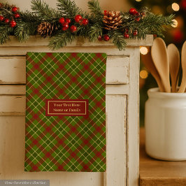 Fall Tartan Hand Towel Personalized Checkered Theedoek