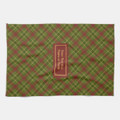 Fall Tartan Hand Towel Personalized Checkered Theedoek (Horizontaal)