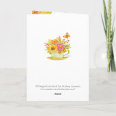 Fall Teacup Blank Card Any Occasion Kaart (Achterkant)