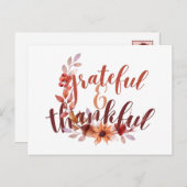 Fall Thank you Postcard Briefkaart (Voorkant / Achterkant)