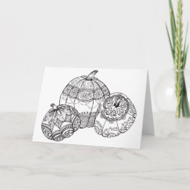 Fall Thanksgiving Pumpkin Card Feestdagen Kaart