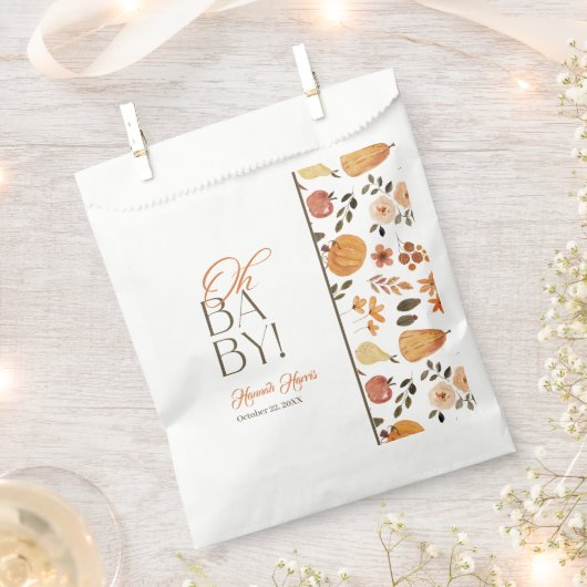 Fall Theme Baby Shower  Bedankzakje (Geknipt)