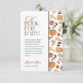 Fall Theme Baby Shower Book Enclosure Card Kaart (Staand voorkant)