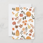 Fall Theme Baby Shower Book Enclosure Card Kaart (Achterkant)