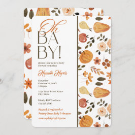 Fall Theme Baby Shower Invitation Kaart