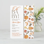 Fall Theme Baby Shower Invitation Kaart (Staand voorkant)