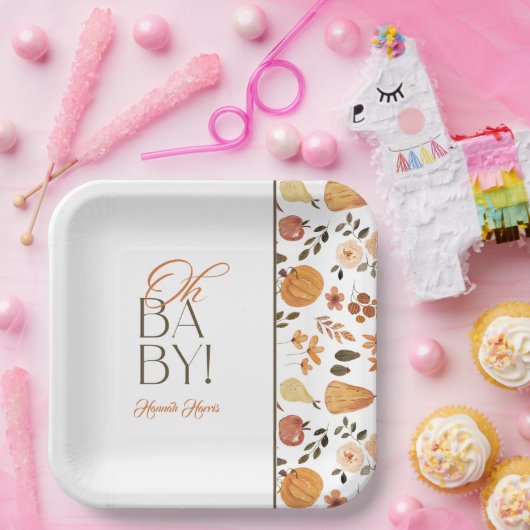 Fall Theme Baby Shower Papieren Bordje (Feest)