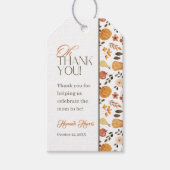 Fall Theme Baby Shower Thank You  Cadeaulabel (Voorkant)