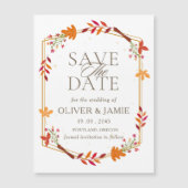 Fall Theme  Wedding Save the Date Magnetic Card (Voorkant)