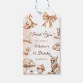 Fall Toile De Jouy Woodland Theme Birthday Party  Cadeaulabel (Voorkant)