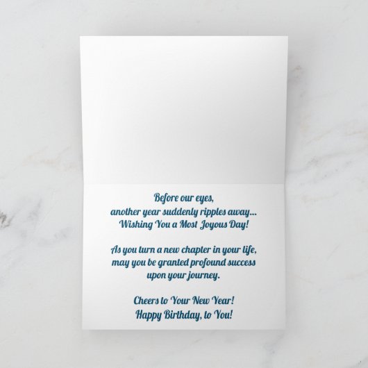 "Fall Upon Green Lake" Verjaardagskaart Kaart (Binnen)