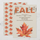 Fall verlaat feestuitnodiging kaart (Voorkant / Achterkant)