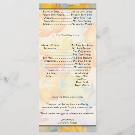 Fall verlaat homohuwelijk programmakaart (Achterkant)