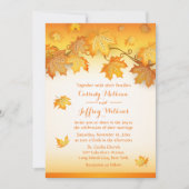 Fall verlaat Oranje bruiloft rustiek land herfst Kaart (Voorkant)