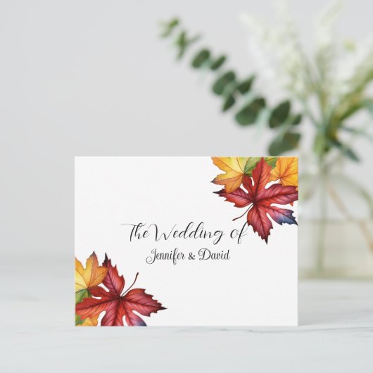 Fall verlaat RSVP-Briefkaart Briefkaart (Staand voorkant)