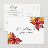 Fall verlaat RSVP-Briefkaart Briefkaart (Voorkant / Achterkant)