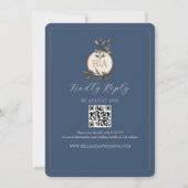 Fall verlaat rustieke terracotta huwelijksuitnodig kaart (Achterkant)