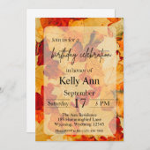 Fall verlaat verjaardagsuitnodiging kaart (Voorkant / Achterkant)