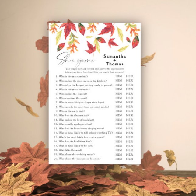 Fall verlaat vrijgezellenfeest Shoe spel (Creator heeft geüpload)