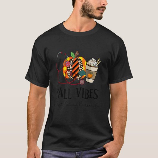 Fall Vibes And That Future Nurse Life leopard Pump T-shirt (Voorkant)