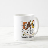 Fall Vibes Mug – Thankful, Grateful, Blessed Autum Koffiemok (Voorkant rechts)