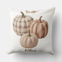 Fall vibes pumpkin Throw Pillow Kussen