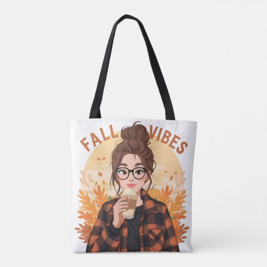 Fall Vibes Tote Tote Bag (Achterkant)