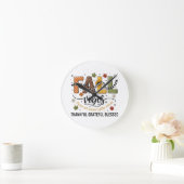 Fall Vibes Wall Clock – Thankful Grateful Blessed Ronde Klok (Huis)
