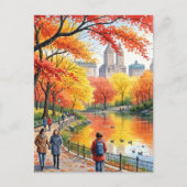Fall Walk In The Park Briefkaart (Voorkant)