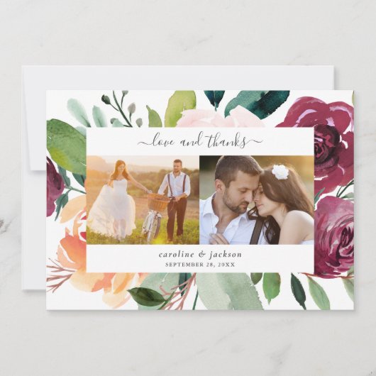 Fall Weddenfoto Hartelijk dank Kaart (Voorkant)