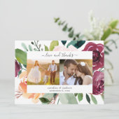 Fall Weddenfoto Hartelijk dank Kaart (Staand voorkant)