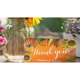 Fall Weddenschap Dank je herfst Maple Leaves Pumpk