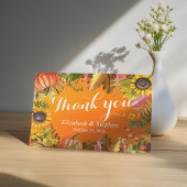 Fall Weddenschap Dank je herfst Maple Leaves Pumpk