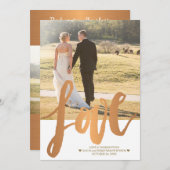 Fall Weddenschap Double Sided Photo Love Hartelijk Kaart (Voorkant / Achterkant)