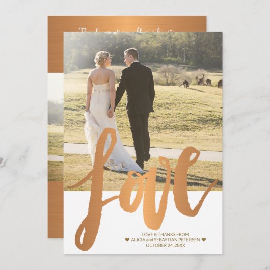 Fall Weddenschap Double Sided Photo Love Hartelijk Kaart (Voorkant / Achterkant)