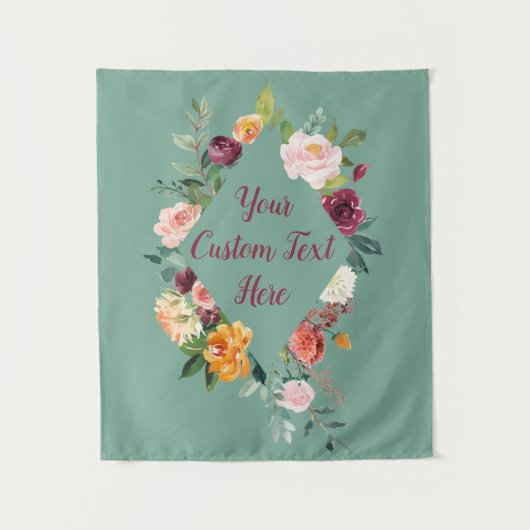 Fall Weddenschap Naherfst Foto Booth Tapestry Wandkleed (Voorkant)