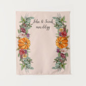 Fall Weddenschappen Reception Backdrop Winter Phot Wandkleed (Voorkant)