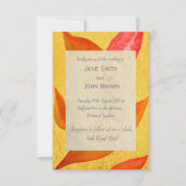 Fall Wedding Autumn verlaat gouden kunst rustisch Kaart (Voorkant)