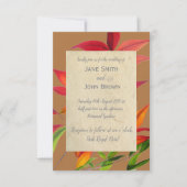 Fall Wedding Autumn verlaat waterverf kunst rustie Kaart (Voorkant)