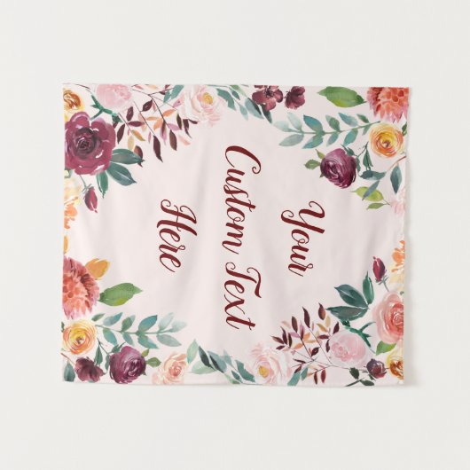 Fall Wedding Back Drop, Vakantiedenkast Wandkleed (Voorkant (horizontaal))