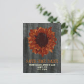 Fall Wedding Barnwood Save the Date Briefkaart (Staand voorkant)