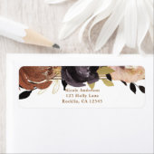 Fall Wedding Bold Glam Flowers Modern Floral Etiket (Insitu)