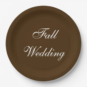 Fall Wedding Brown Rich Deep Rustige Kleur Papieren Bordje