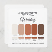 Fall Wedding Color Palette 2026 Card Kaart (Voorkant / Achterkant)
