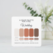 Fall Wedding Color Palette 2026 Card Kaart (Staand voorkant)