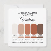 Fall Wedding Color Palette 2026 Card Kaart (Achterkant)