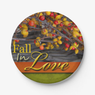 Fall Wedding Colors Rustic Autumn Scene Love Papieren Bordje
