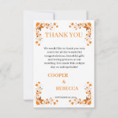 Fall Wedding Cooper & Rebecca Bedankt kaart (Voorkant)