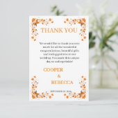 Fall Wedding Cooper & Rebecca Bedankt kaart (Staand voorkant)